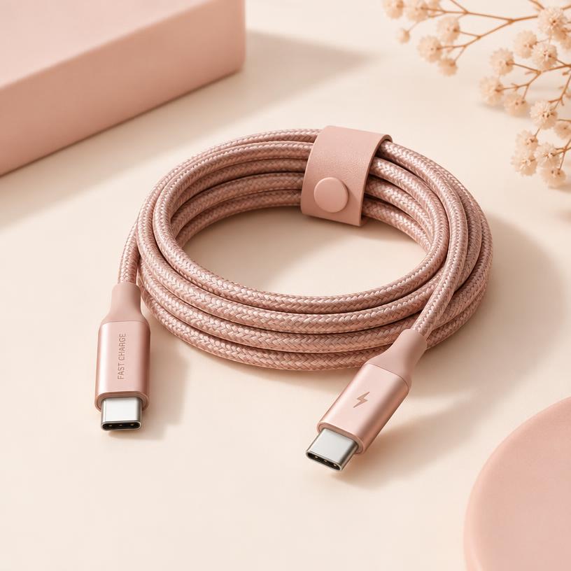 Cabo USB-C Trançado 2m Fast Charge